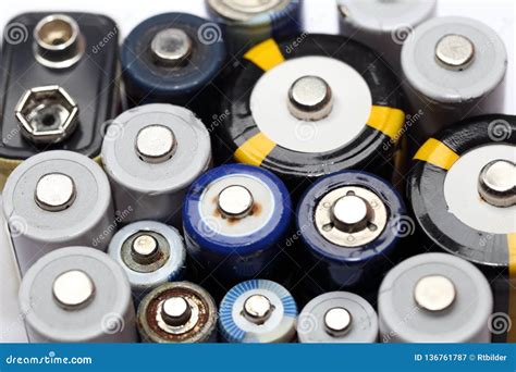 Many Different Batteries Stock Image Image Of Discarded 136761787