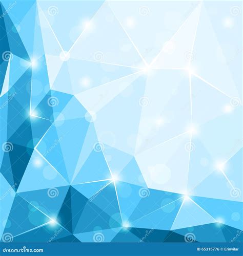 Abstract Polygonal Geometric Shiny Blue Background Wallpaper