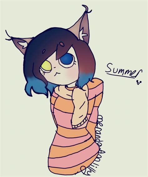 Summer Colored Digitally Drawing By Meranda Ann Lilly Furry Drawings