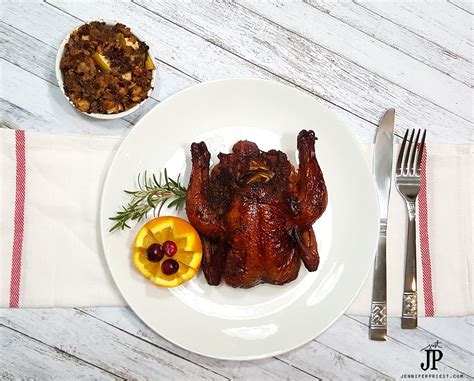 Mix the apples, cranberries, rosemary, garlic it was delishous! #ad Orange Glazed Smoked Cornish Game Hens Recipe for ...