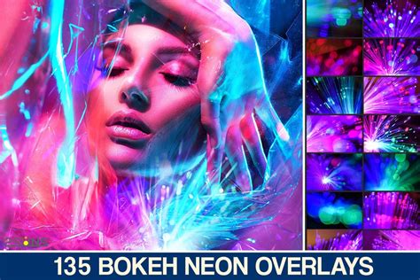 Neon Bokeh Overlays Textures Backgrounds Graphic By SUNS Creative Fabrica
