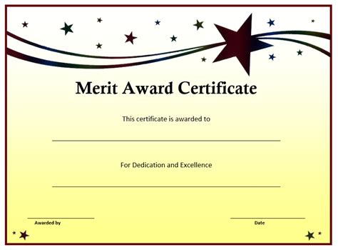 Merit Certificate Template With Images Certificate Of Within Honor Roll