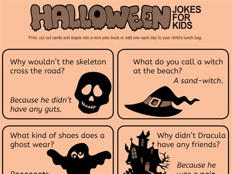 Halloween Kid Jokes Printable