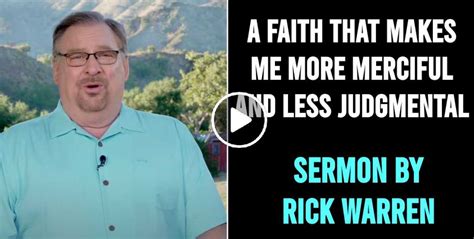 Rick Warren July 27 2020 Watch Sermon A Faith That Makes Me More