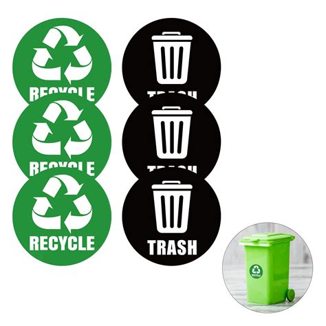 Recycle Stickerself Adhesive Recycle And Trash Bin Logo Stickers