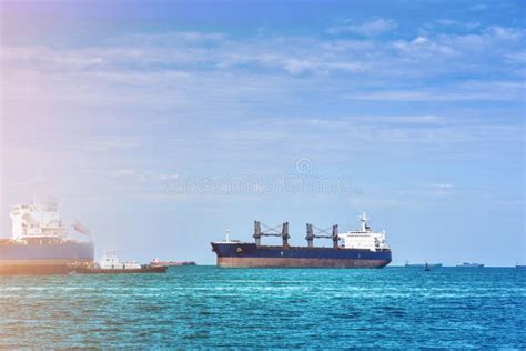 231 Sea Cargo Merchant Ship Sailing Blue Ocean Stock Photos Free