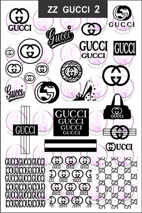 ZZ GUCCI 2 Stamping plate | Stamping plates, Chanel stickers, Nail