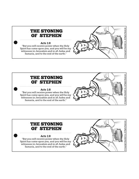 Acts 7 The Stoning Of Stephen Bible Bookmarks A Story Of Courage