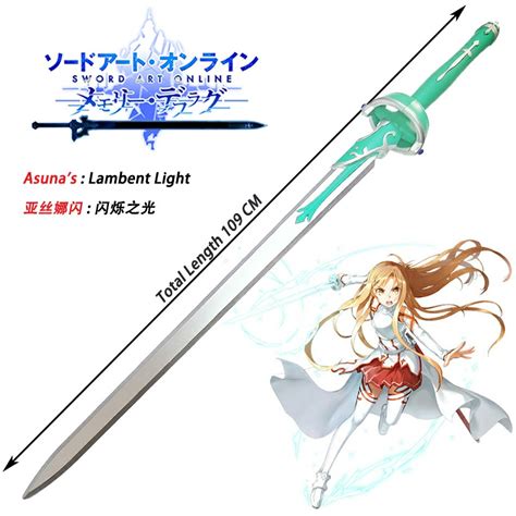 Sword Art Online Asuna Yuuki Lambent Light Cosplay Pu Pvc Sword Hobbies Toys Memorabilia