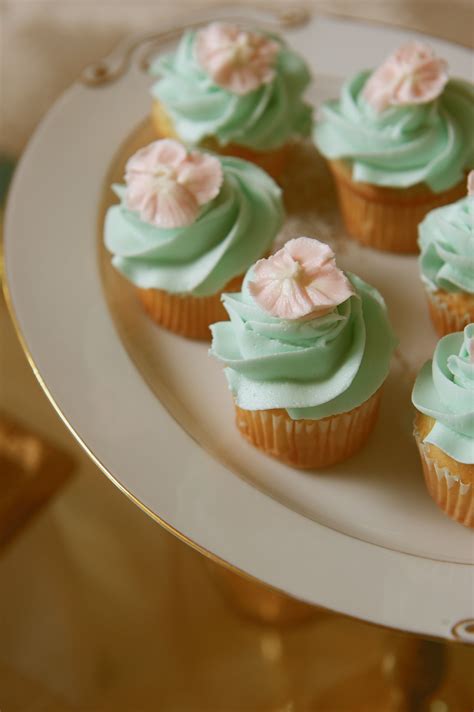 Mint Green And Pink Vintage Stye Cupcakes Are A Beautiful Alternative