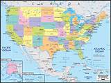 The united states of america (usa), for short america or united states (u.s.) is the third or the fourth largest country in the world. Detailed Political Map of United States of America - Ezilon Maps