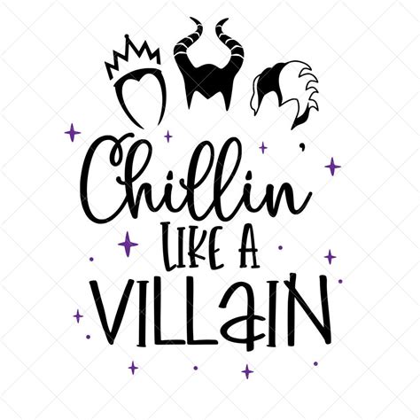 Chillin Like A Villian SVG Halloween SVG Disney Villain Etsy