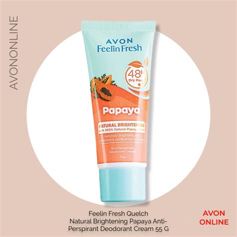 Avon Feelin Fresh Quelch Natural Brightening Papaya Anti Perspirant