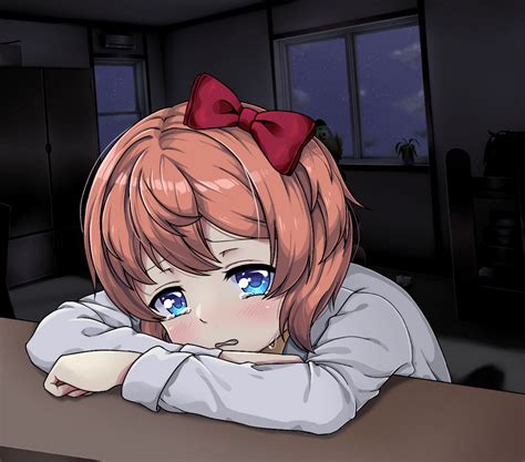 Sad Sayori By Night Princessssss On Deviantart