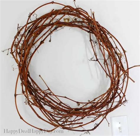 How To Make An Autumn Grapevine Wreath Happy Deal
