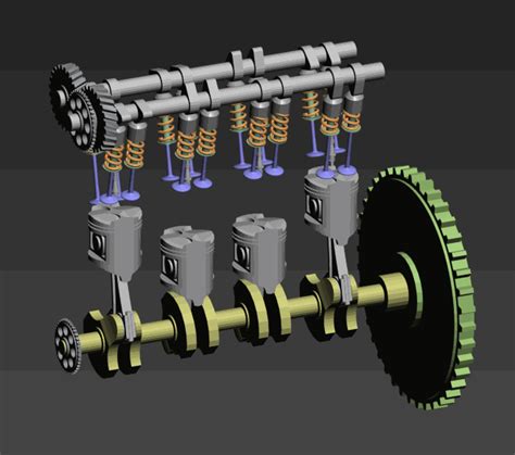 Animated Engine 3d Model 3ds Max Files Free Download Modeling 47856