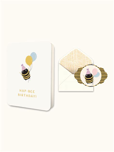 Hap Bee Birthday Deluxe Greeting Card Studio Oh