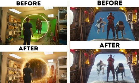 20 Amazing Before And After Special Effects Images From The Movies That