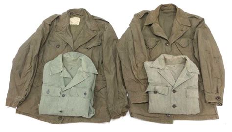 Wwii Us Army M43 And Hbt Field Jacket Mixed Lot Of 4