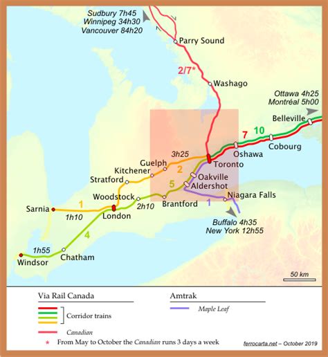 Railway Maps Of Canada Southern Ontario