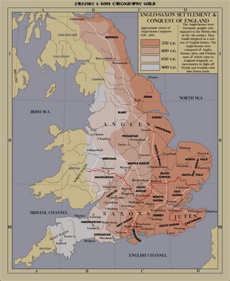 Anglo Saxon Settlement And Invasion Of England Maps On The Web In