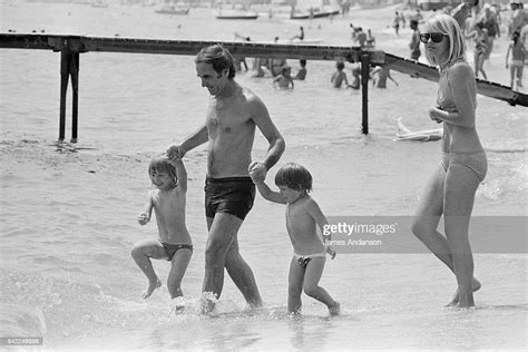 Charles Aznavour His Wife Ulla With Their Daughter Katia And Son