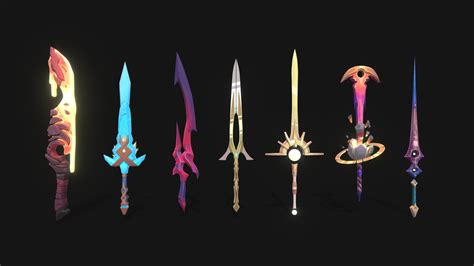 Elemental Swords Download Free 3d Model By Discover Discovered