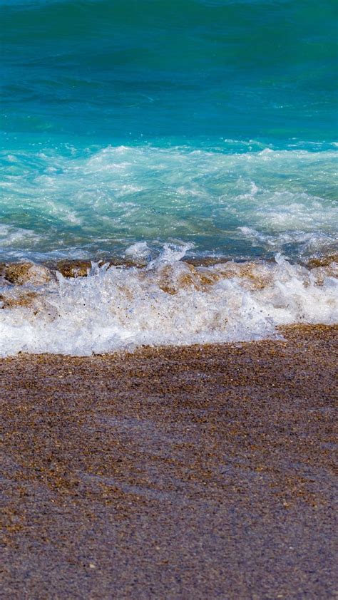 Beach Blue Sea Waves Soft Sand 720x1280 Wallpaper Sea Waves