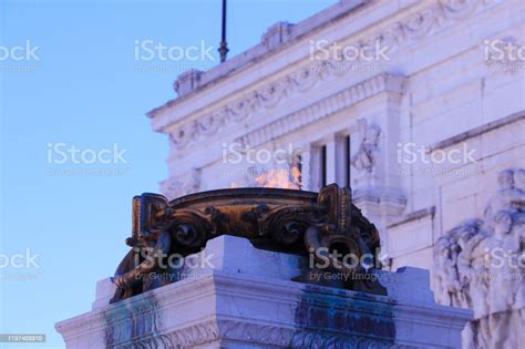 Eternal Flame At Altar Of The Fatherland Stock Photo Download Image