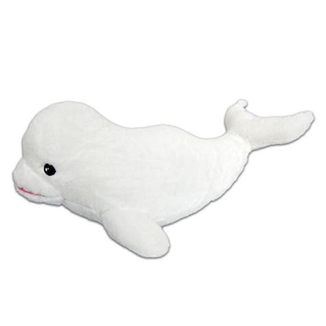Muzemerch Jumbo Beluga Whale Stuffed Animal 100 Sustainable Plus
