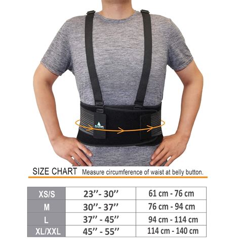 Allyflex Lumbar Support Back Brace With Suspenders 3 Way Adjustable