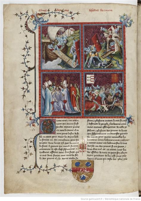 Les Grandes Chroniques De France Enluminure Manuscrit Enluminure