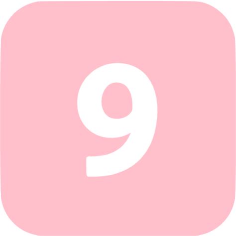 Pink 9 Filled Icon Free Pink Numbers Icons