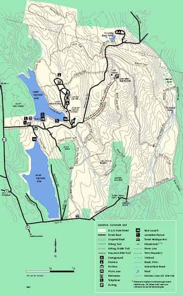 Dar State Forest Summer Map Goshen Ma • Mappery