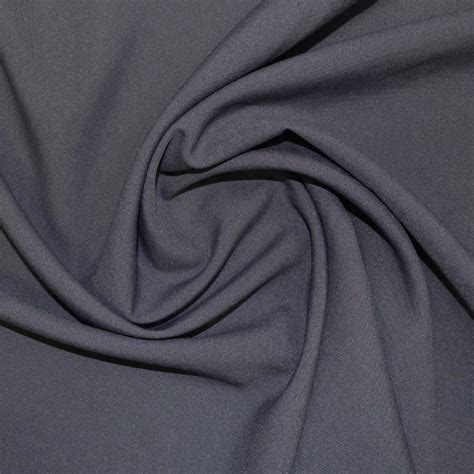 Dark Grey Plain Bi Stretch Polyester Fabric 150cm Wide