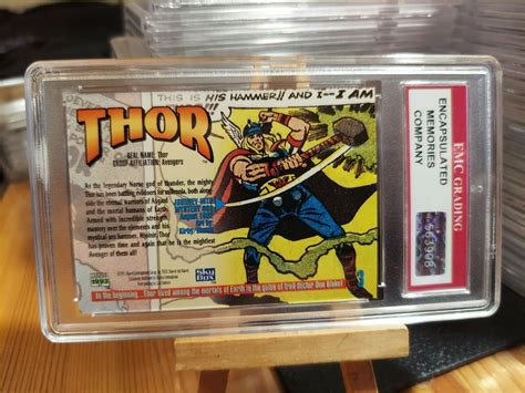 Mavin | THOR 1993 Marvel Masterpieces Card EMC GRADED 10 VINTAGE SKYBOX