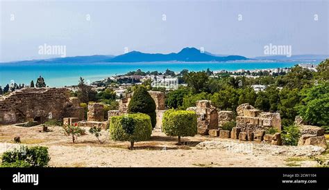 View Of The Tunis From The Ruins Of Carthage Tunisia Stock Photo Alamy