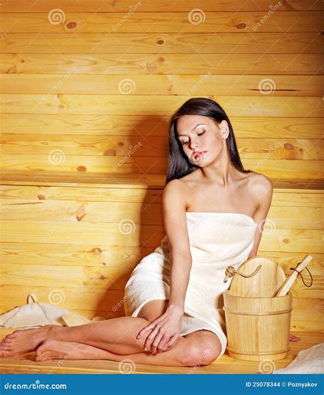 Girl In Sauna Stock Images Image 25078344