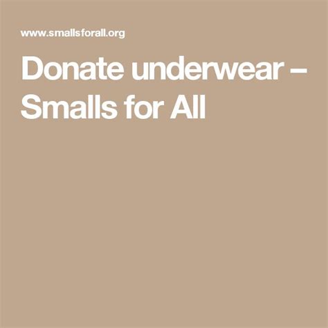 Donate Underwear