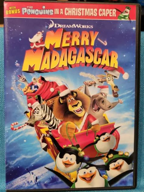Dreamworks Merry Madagascar Dvd 2011 Christmas Movie Like New 1 49 Picclick