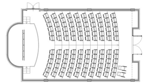 Auditorium Plan Cad Block 2022