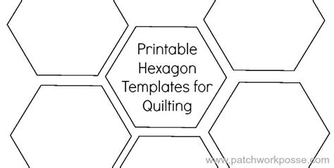 Printable Hexagon Template For Quilting Pdf Download