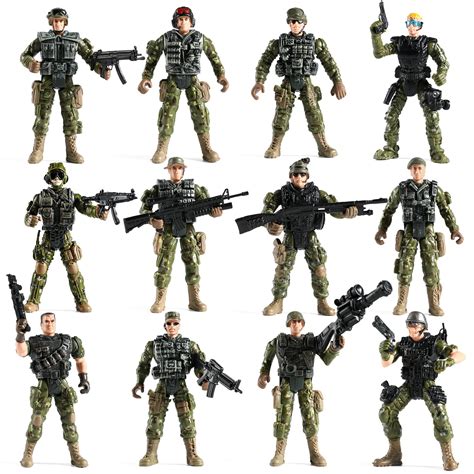 Buy Army Men Action Figures Set Include 12 Toy Soldiers With Digital
