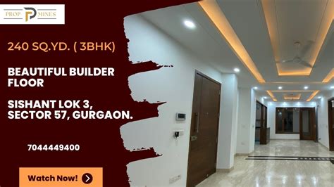 Beautiful Builder Floor Sushant Lok 3 Sector 57 240 Sqyd 3bhk