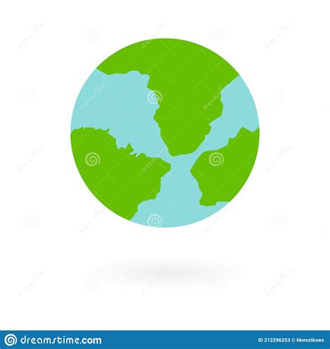 Vector Planet Earth Icon Flat Planet Earth Icon Stock Vector