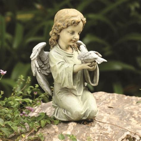 Napco 18569 Kneeling Angel With Dove Garden Statue 1 Ralphs