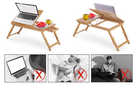 However, they are still better than working on your portable pc while it sits on your tabletop. HOMCOM 1PC Adjustable Laptop Notebook Desk Table Stand ...