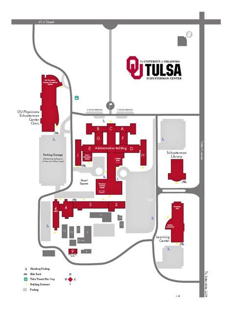Ou Tulsa Campus Map Salle De Classe Université De Loklahoma