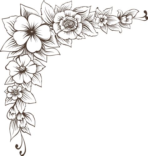 How To Draw Flower Border Design Easy Drawing Flower Vrogue Co