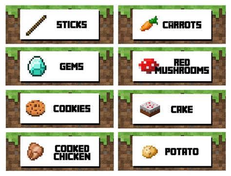 10 Best Free Printable Minecraft Food Labels Fish Pdf For Free At